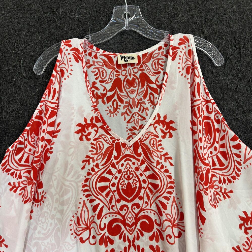 Show Me Your Mumu Peta Boo Blouse Tunic Women's Large Red Peta-Boo Floral - Picture 2 of 7